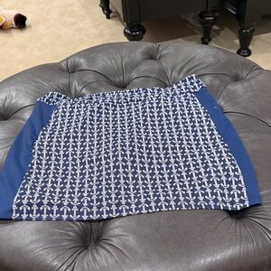 XL Nautical Blue Anchor Print Women's Skirt by San Soliel